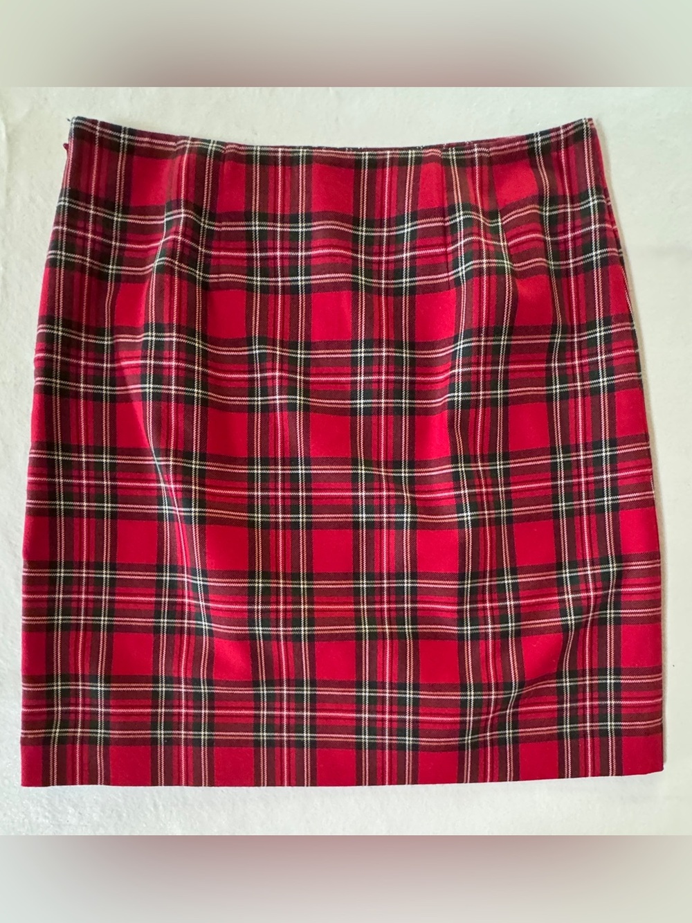 TALBOTS Classic Tartan Plaid Holiday Lined Skirt Machine Washable Side Zip (4P) - Picture 9 of 17